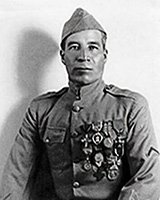 Photo for Featured Veteran from the Veterans Legacy Memorial (VLM): Marcelino Serna, U.S. Army, PVT, Distinguished Service Cross, Most decorated Texan of World War I.