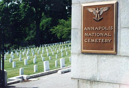 Main gate at Annapolis National Cemetery.