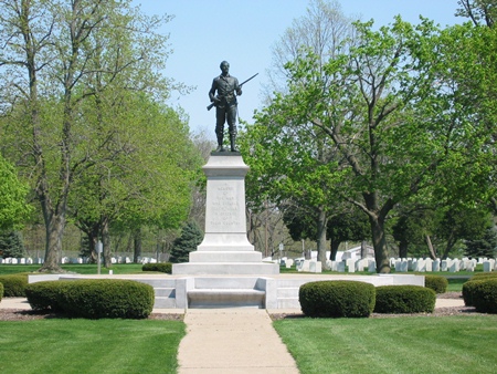 The Soldiers Monument at Danville National Cemetery.