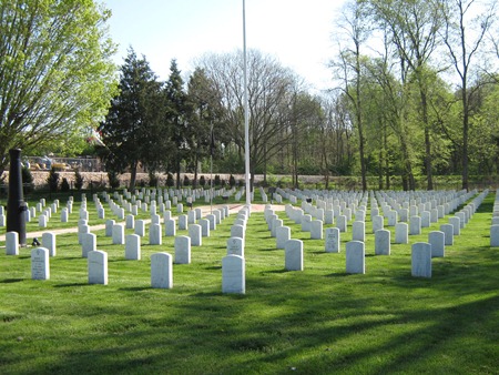 Burial area at Quincy National Cemetery.