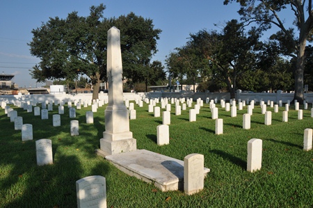 Burial area at Baton Rouge National Cemetery.