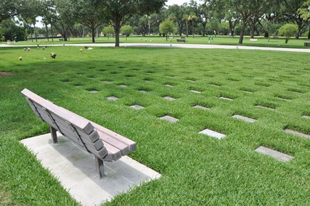 Burial area at Bay Pines National Cemetery.