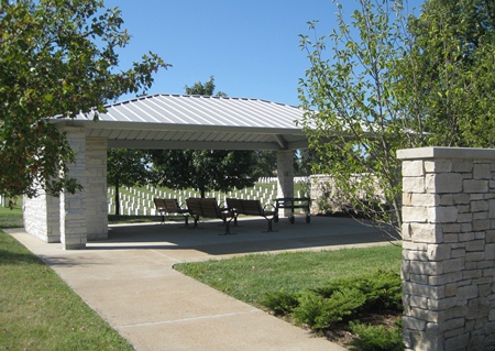 Jefferson Barracks National Cemetery committal shelter.