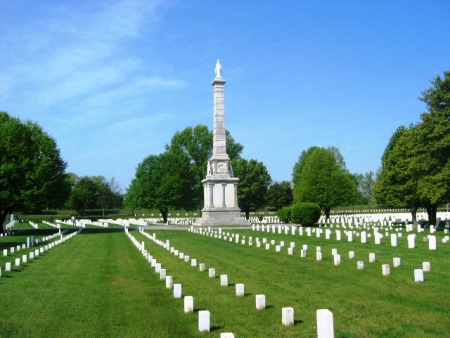 The Illinois State Soldiers and Sailors Monument at Mound City National Cemetery.