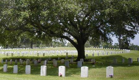 Burial area at Natchez National Cemetery.
