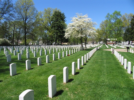 Burial area at New Albany National Cemetery.