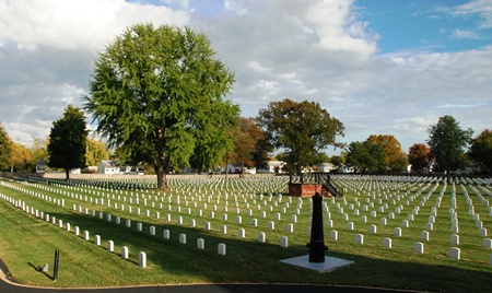 Burial area at Richmond National Cemetery.