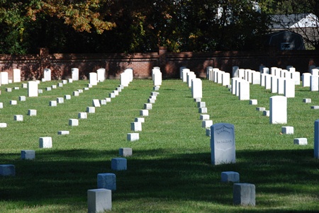 Burial area at Seven Pines National Cemetery.