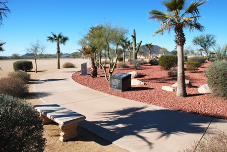 Memorial walkway at the National Memorial Cemetery of Arizona.