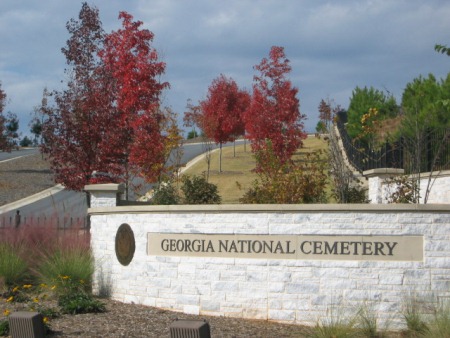 Entrance gate at Georgia National Cemetery.