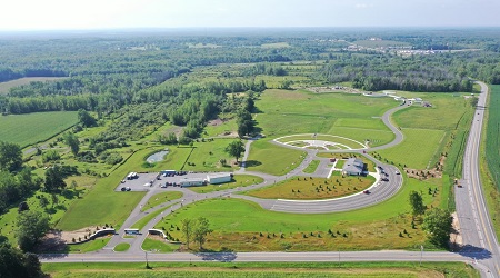 View from above overlooking all of Western New York National Cemetery.