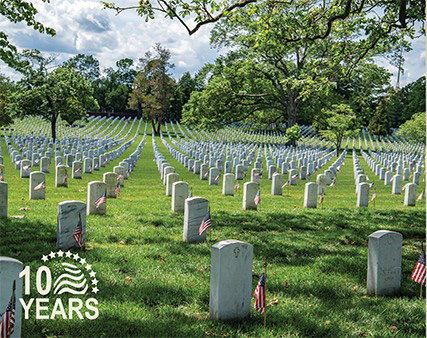 Saluting Branches: Volunteering for 10 years in national cemeteries to honor Veterans.