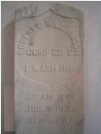 Image of Civil War and Spanish-American War headstone.