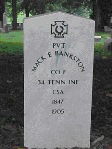 Image of Confederate States of America (CSA) Soldiers / Sailors headstone with Southern Cross of Honor.