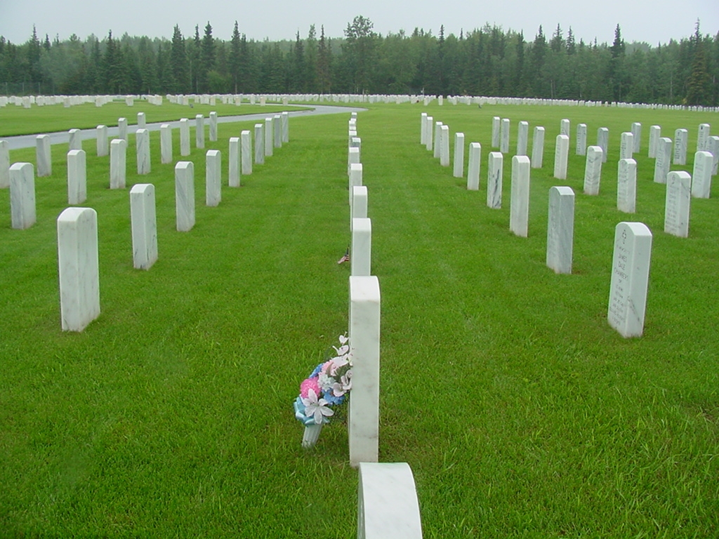 Picture of a cemetery's in-ground cremain burial site.